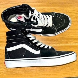 Black High Top Classic Vans W8.5 M7.0